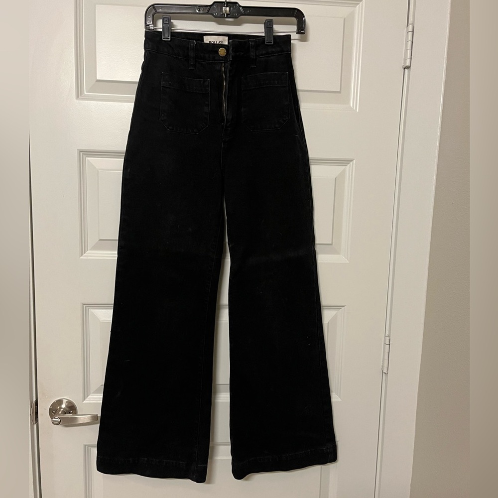 Black Wide-Leg Jeans